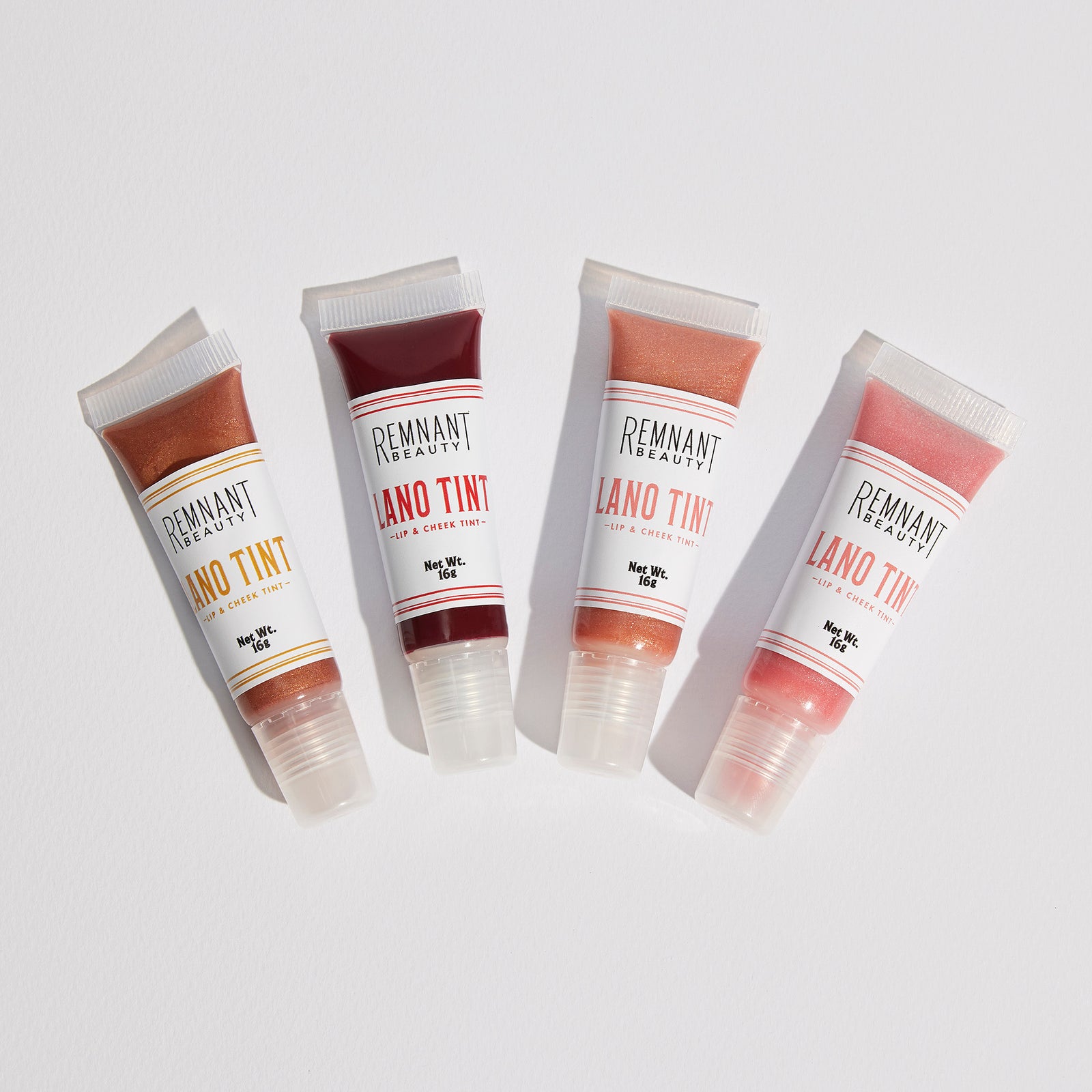 Lano Tint Set of 4: Tinted Lip & Cheek Balm with Lanolin