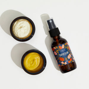 18th Century Style Natural Skin Care Gift Set:  Tallow Balm, Bee Balm and SuperGlow Facial Mist